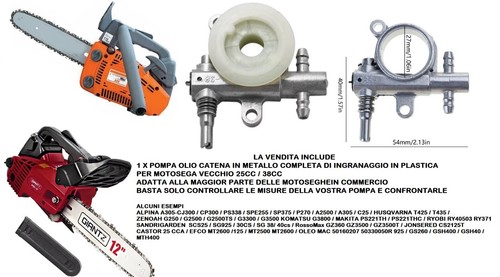 Pompa olio catena - catena, motosega